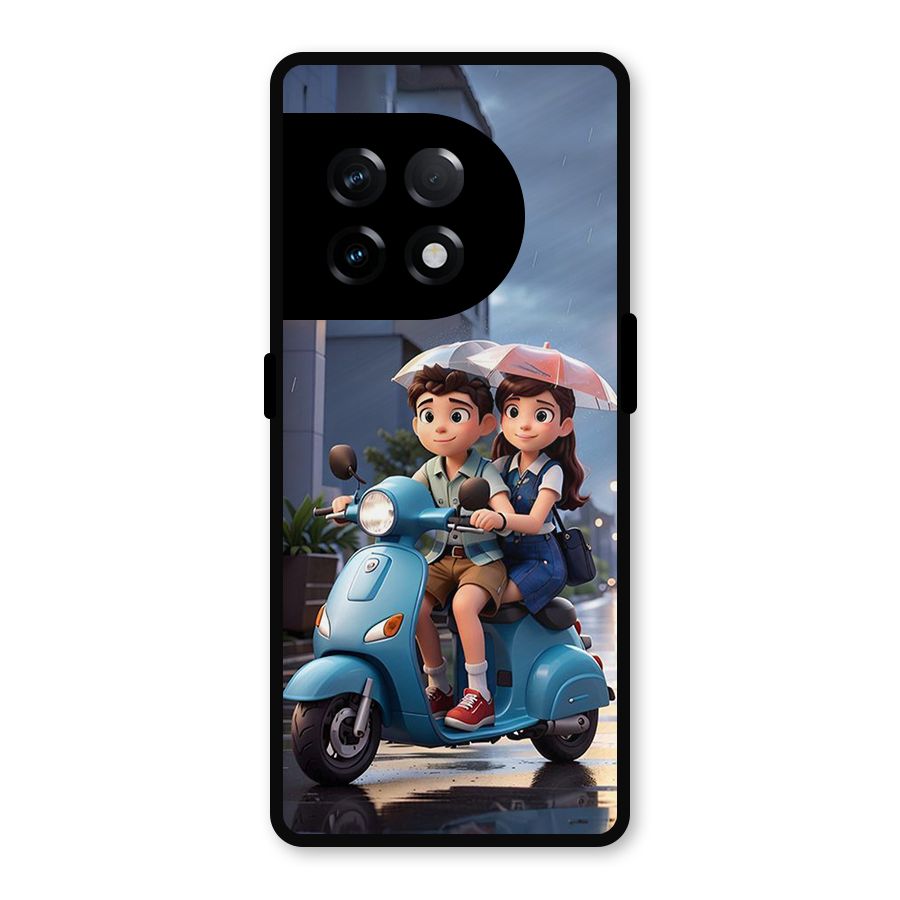 Cute Teen Scooter Metal Back Case for OnePlus 11R