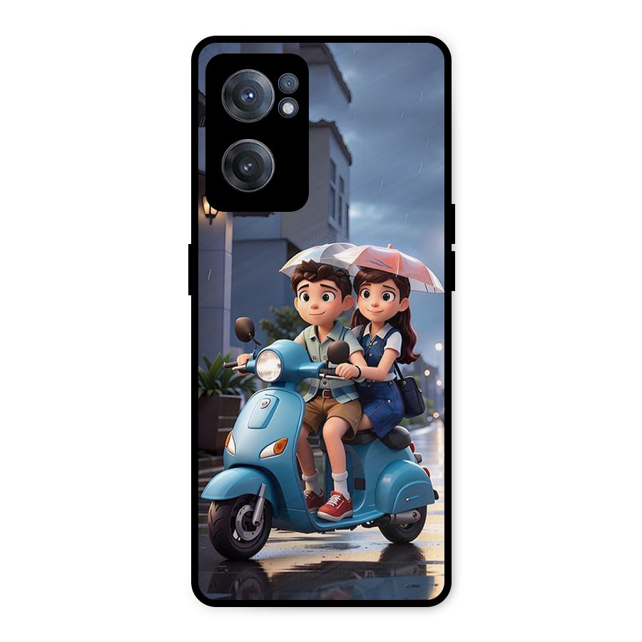 Cute Teen Scooter Metal Back Case for OnePlus Nord CE 2 5G