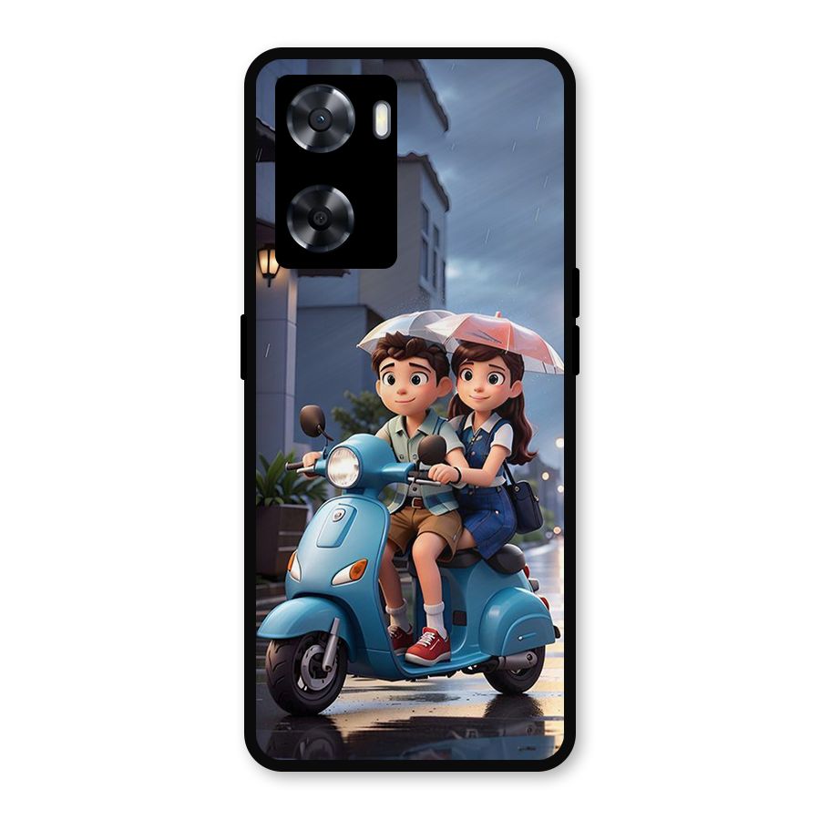 Cute Teen Scooter Metal Back Case for OnePlus Nord N20 SE