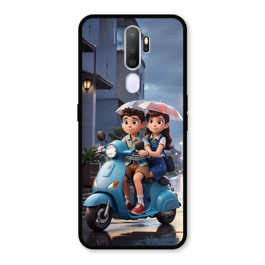 Cute Teen Scooter Metal Back Case for Oppo A9 (2020)