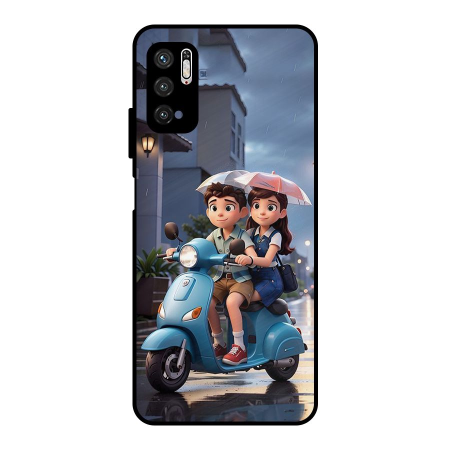 Cute Teen Scooter Metal Back Case for Poco M3 Pro 5G