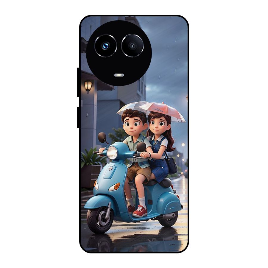 Cute Teen Scooter Metal Back Case for Realme 11 5G