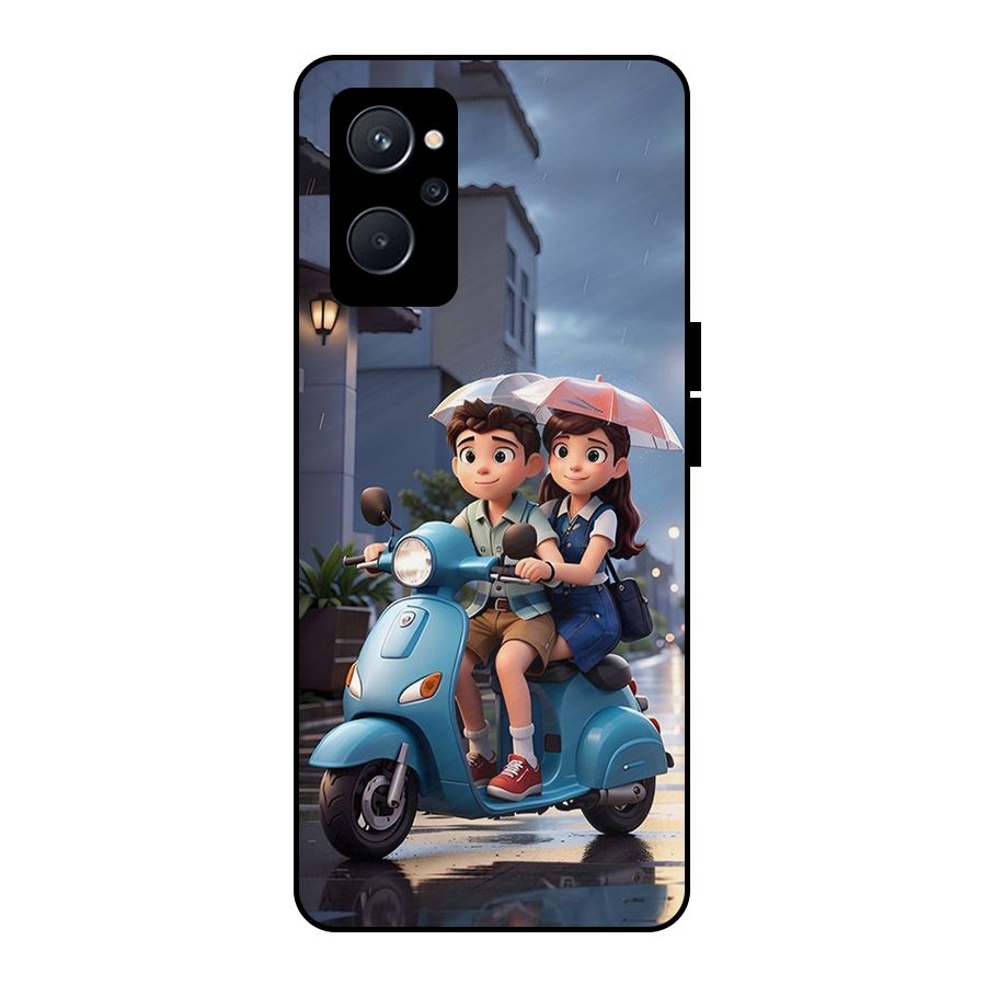 Cute Teen Scooter Metal Back Case for Realme 9i 5G