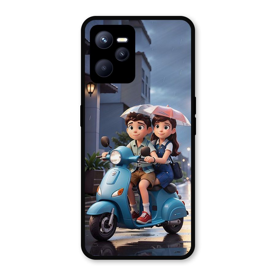 Cute Teen Scooter Metal Back Case for Realme C35