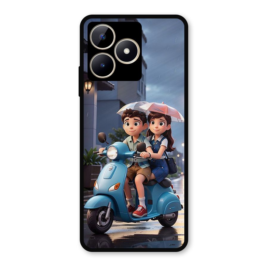 Cute Teen Scooter Metal Back Case for Realme C53