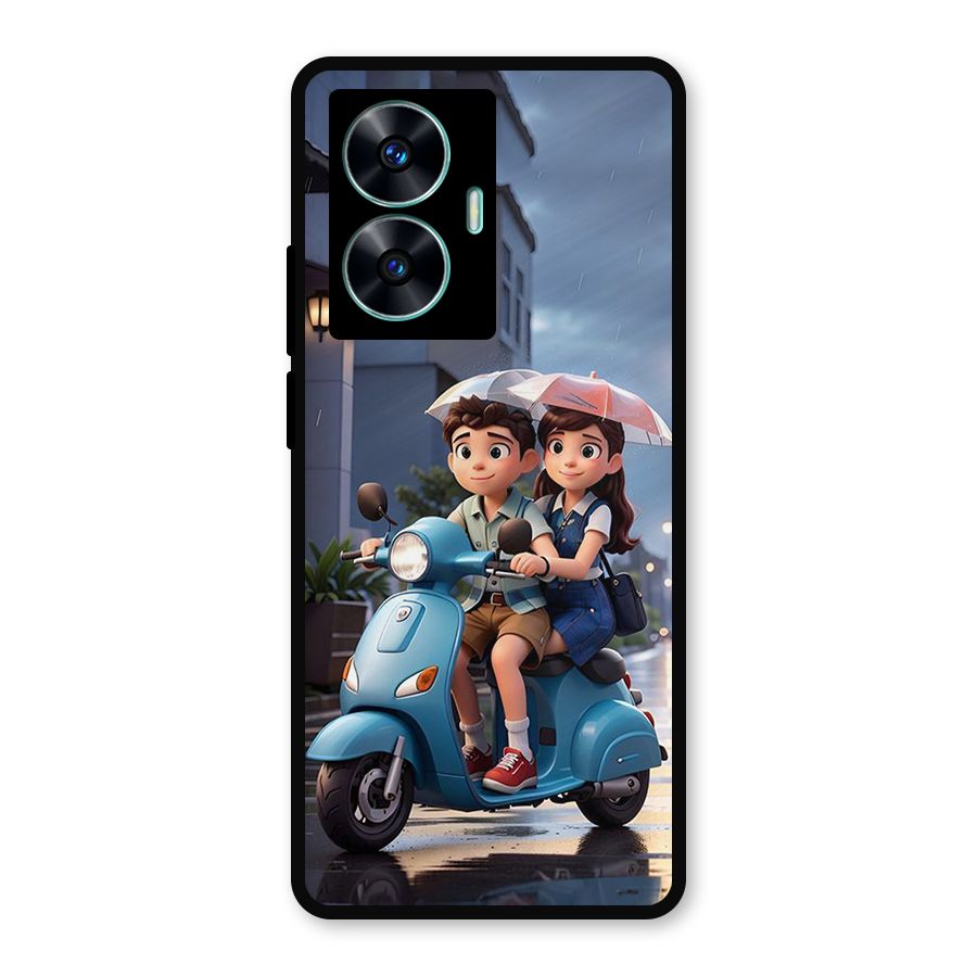Cute Teen Scooter Metal Back Case for Realme C55