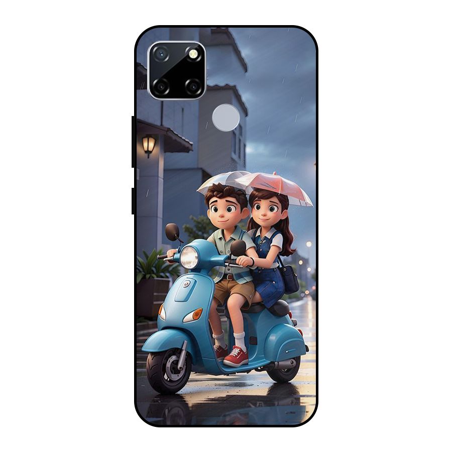 Cute Teen Scooter Metal Back Case for Realme Narzo 30A