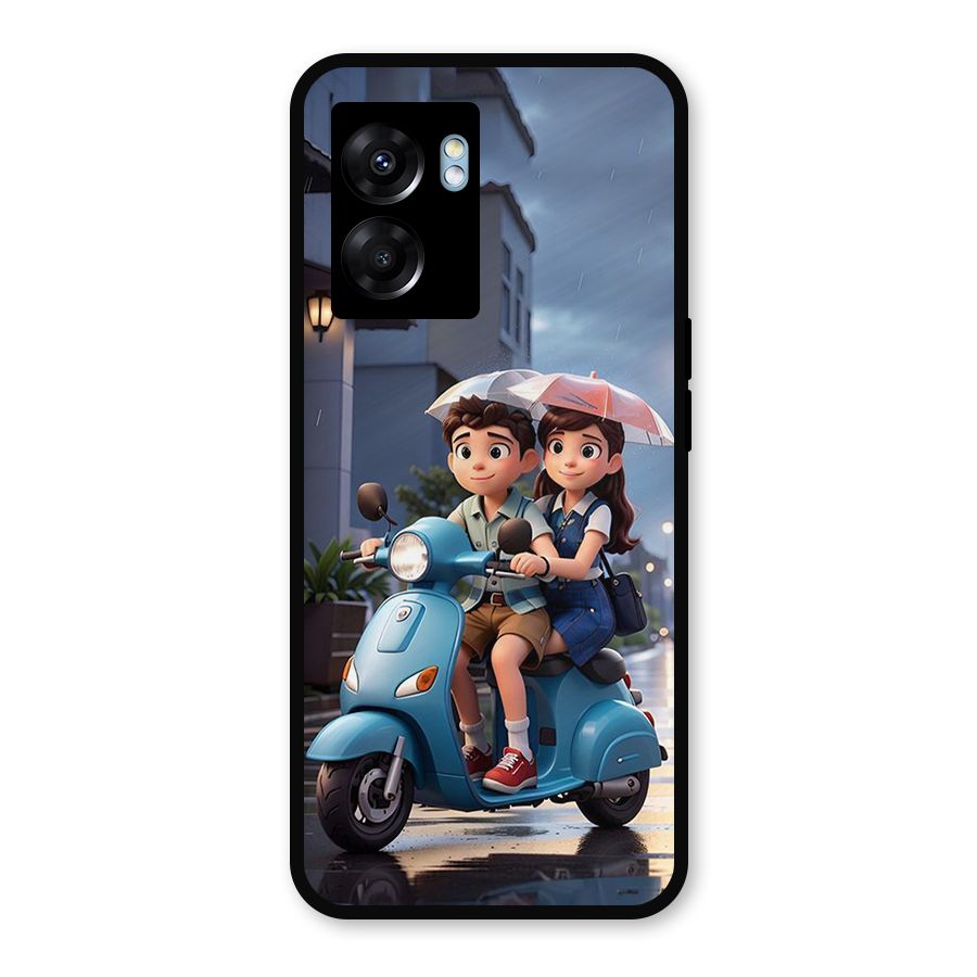 Cute Teen Scooter Metal Back Case for Realme Narzo 50 5G