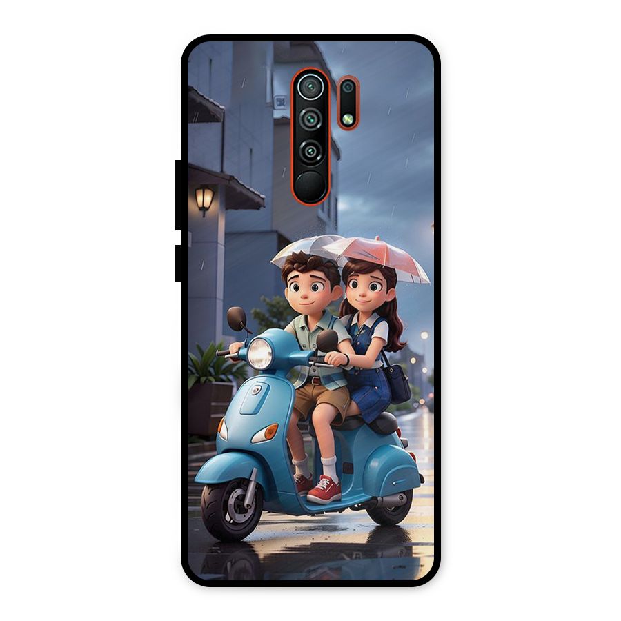 Cute Teen Scooter Metal Back Case for Redmi 9 Prime