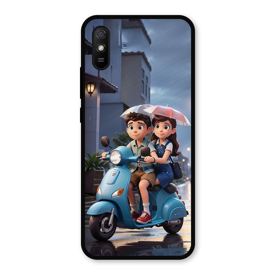 Cute Teen Scooter Metal Back Case for Redmi 9a
