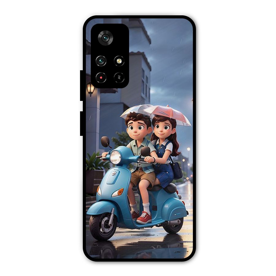 Cute Teen Scooter Metal Back Case for Redmi Note 11T 5G