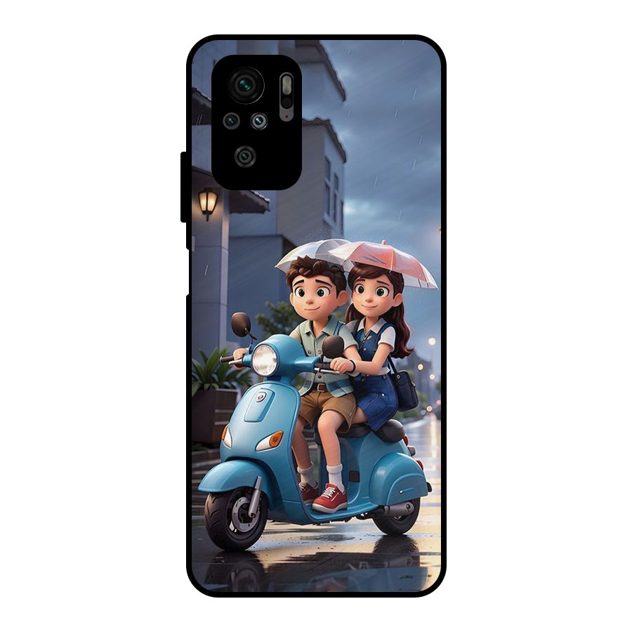 Cute Teen Scooter Metal Back Case for Redmi Note 11 SE