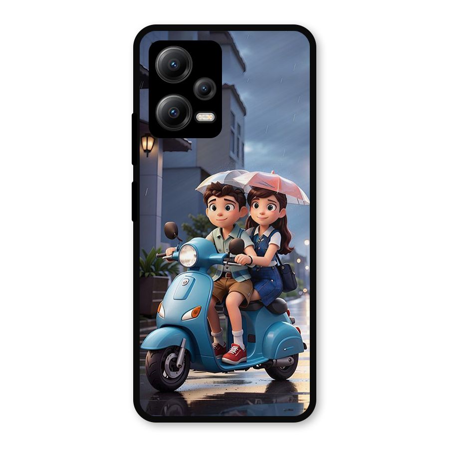 Cute Teen Scooter Metal Back Case for Redmi Note 12 5G