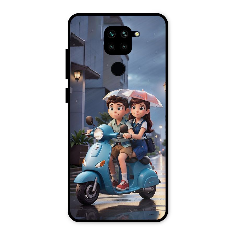 Cute Teen Scooter Metal Back Case for Redmi Note 9