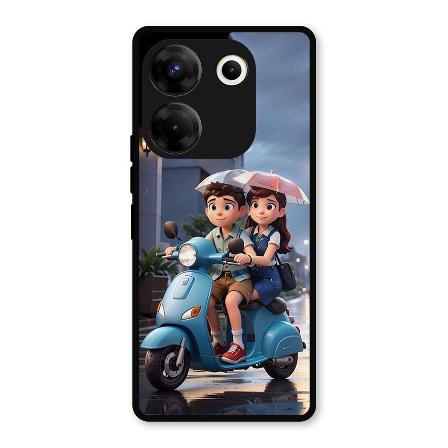 Cute Teen Scooter Metal Back Case for Tecno Camon 20 Pro
