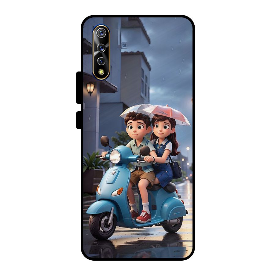 Cute Teen Scooter Metal Back Case for Vivo S1