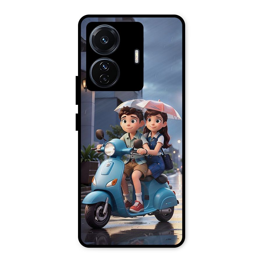 Cute Teen Scooter Metal Back Case for Vivo T1 Pro