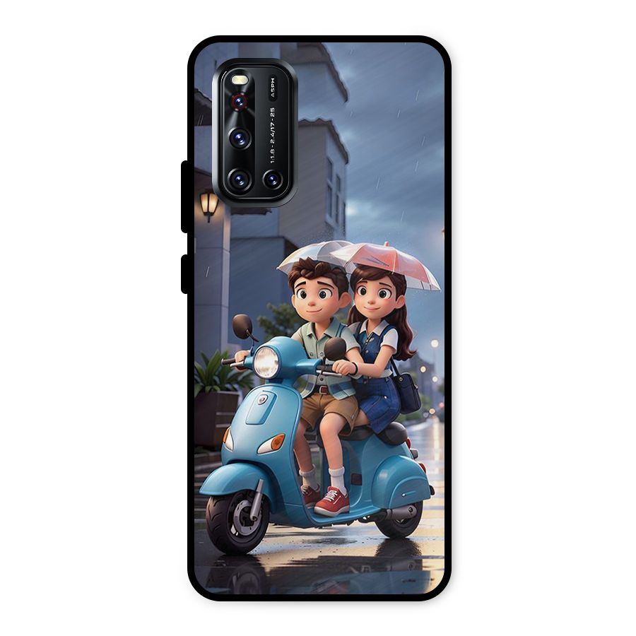 Cute Teen Scooter Metal Back Case for Vivo V19
