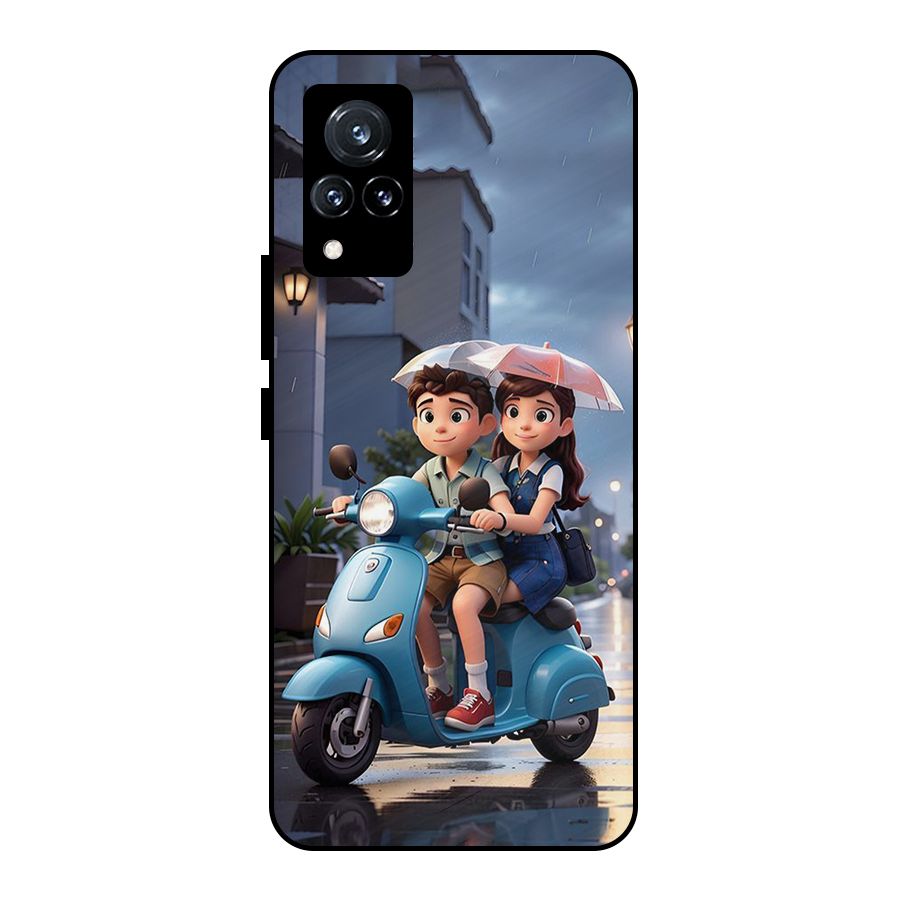 Cute Teen Scooter Metal Back Case for Vivo V21 5G