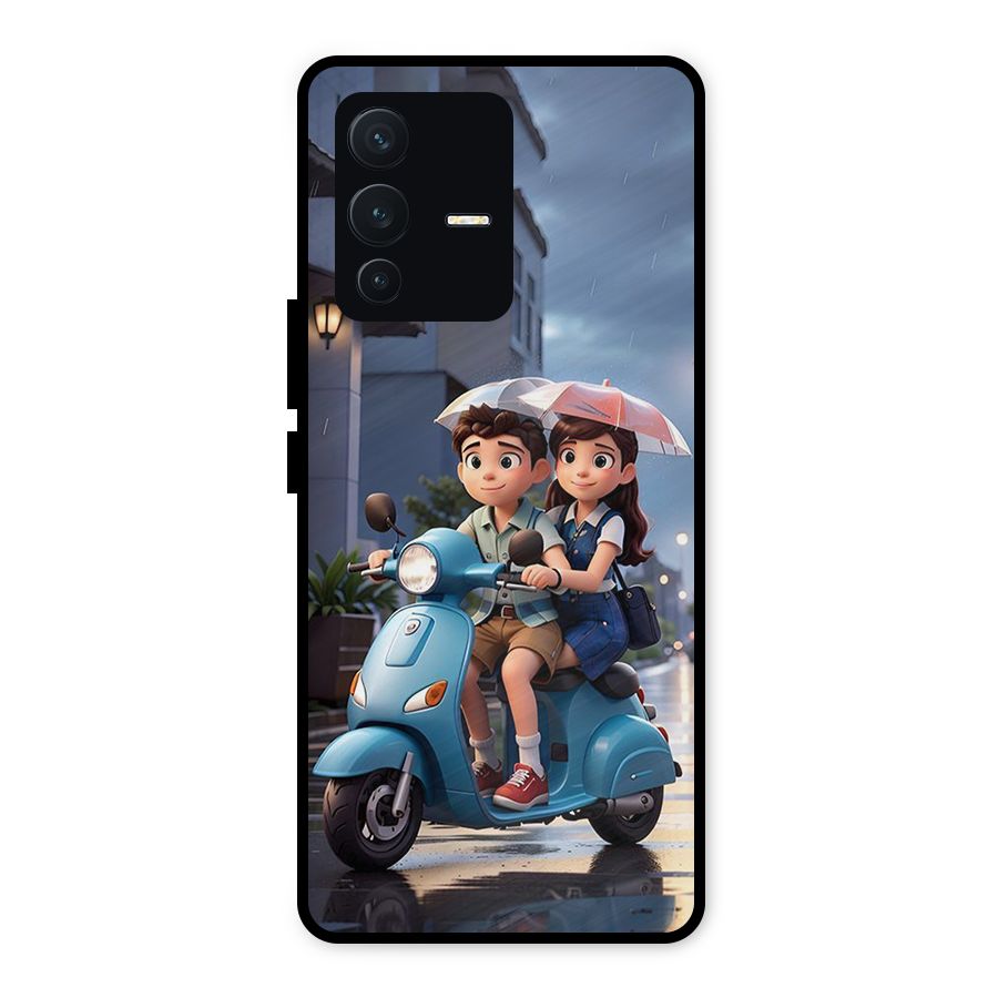 Cute Teen Scooter Metal Back Case for Vivo V23 5G