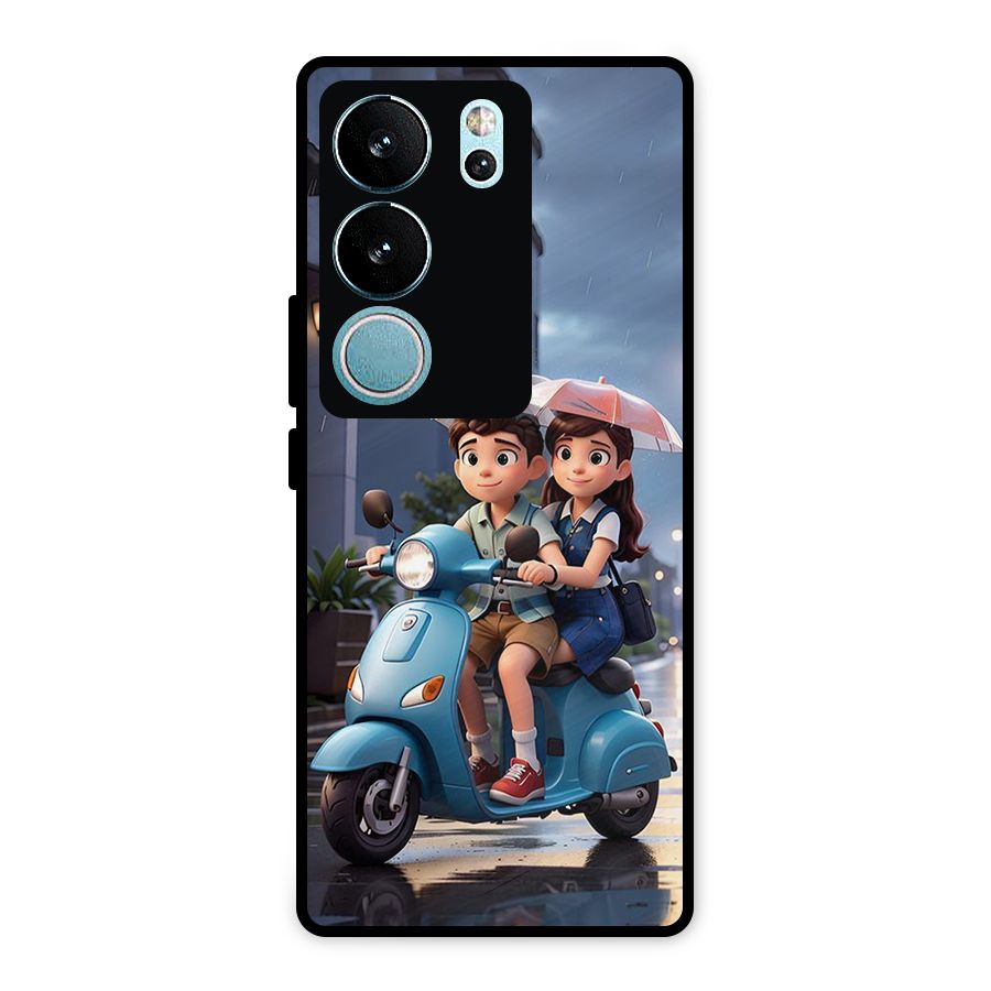 Cute Teen Scooter Metal Back Case for Vivo V29