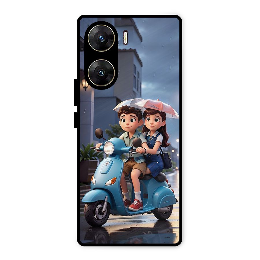 Cute Teen Scooter Metal Back Case for Vivo V29e