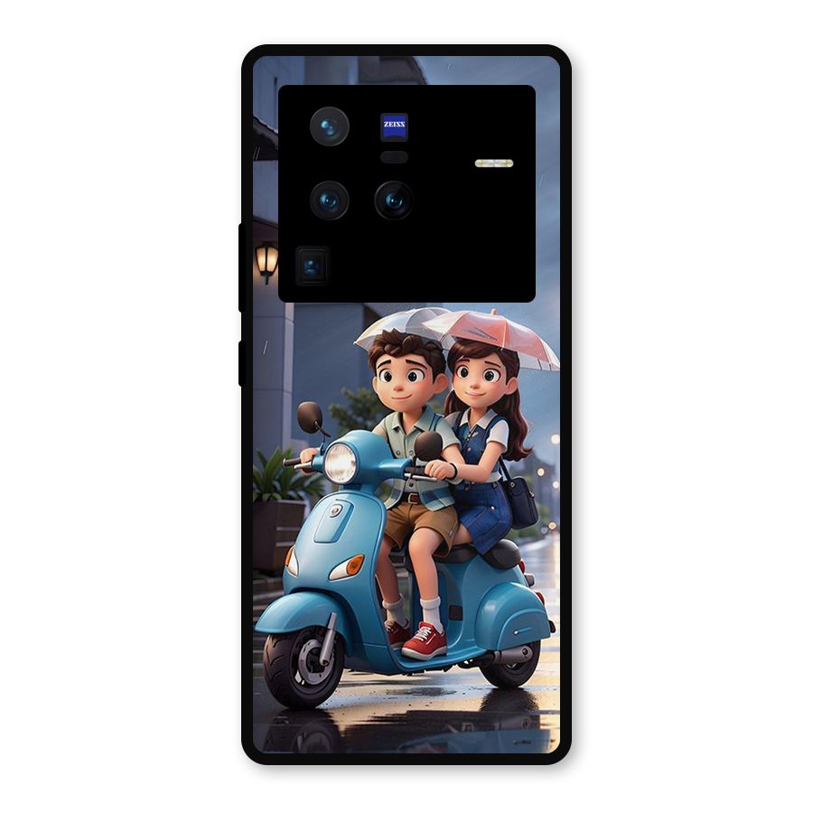 Cute Teen Scooter Metal Back Case for Vivo X80 Pro