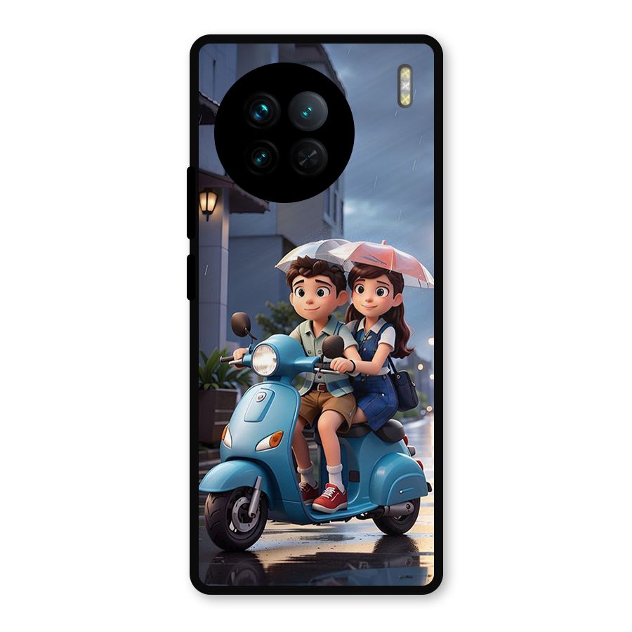 Cute Teen Scooter Metal Back Case for Vivo X90