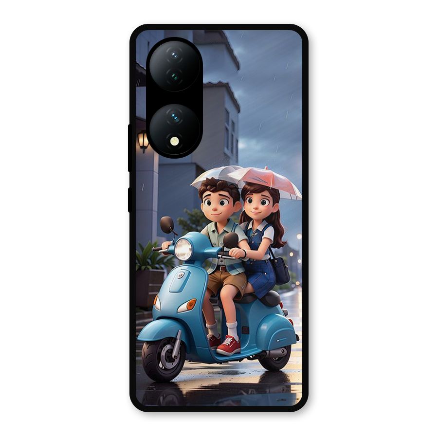 Cute Teen Scooter Metal Back Case for Vivo Y100a