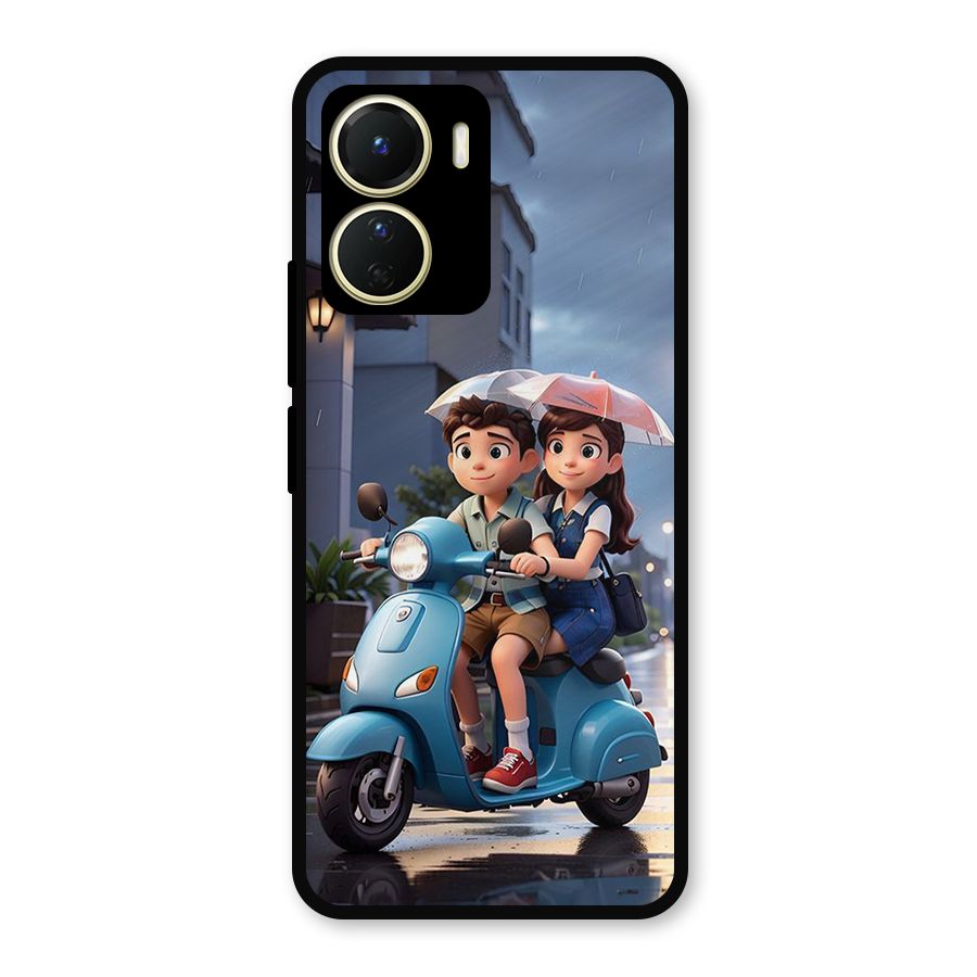Cute Teen Scooter Metal Back Case for Vivo Y16