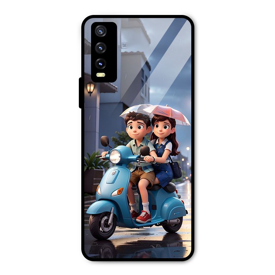 Cute Teen Scooter Metal Back Case for Vivo Y20t