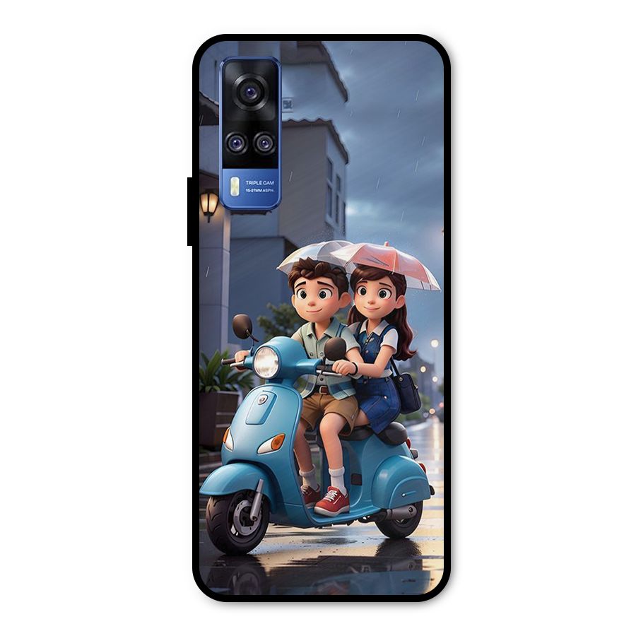 Cute Teen Scooter Metal Back Case for Vivo Y31