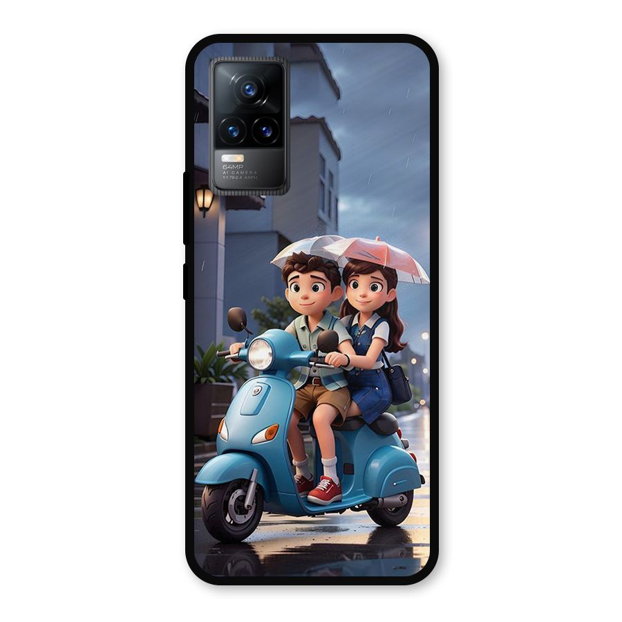 Cute Teen Scooter Metal Back Case for Vivo Y73
