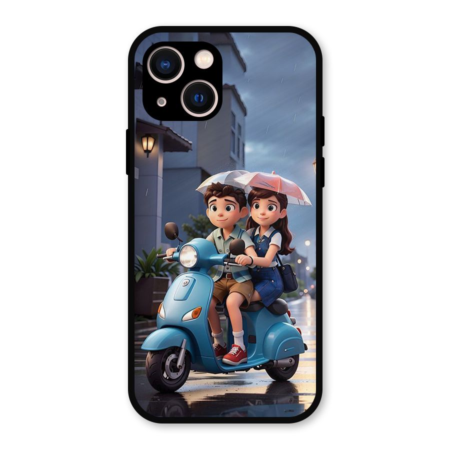 Cute Teen Scooter Metal Back Case for iPhone 13