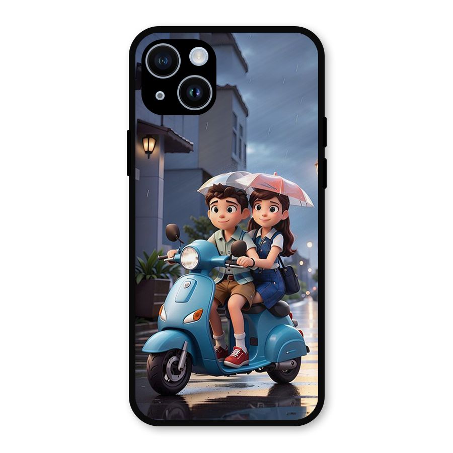 Cute Teen Scooter Metal Back Case for iPhone 14