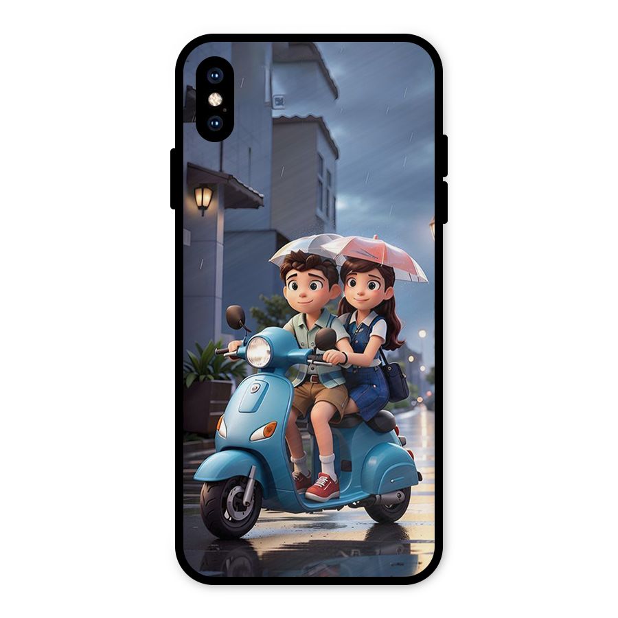 Cute Teen Scooter Metal Back Case for iPhone XS Max