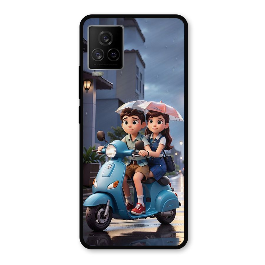 Cute Teen Scooter Metal Back Case for iQOO 7 Legend 5G