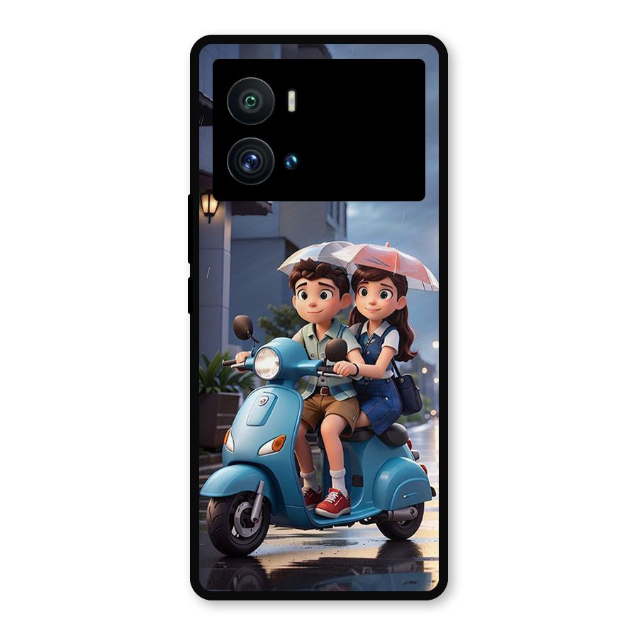 Cute Teen Scooter Metal Back Case for iQOO 9 Pro