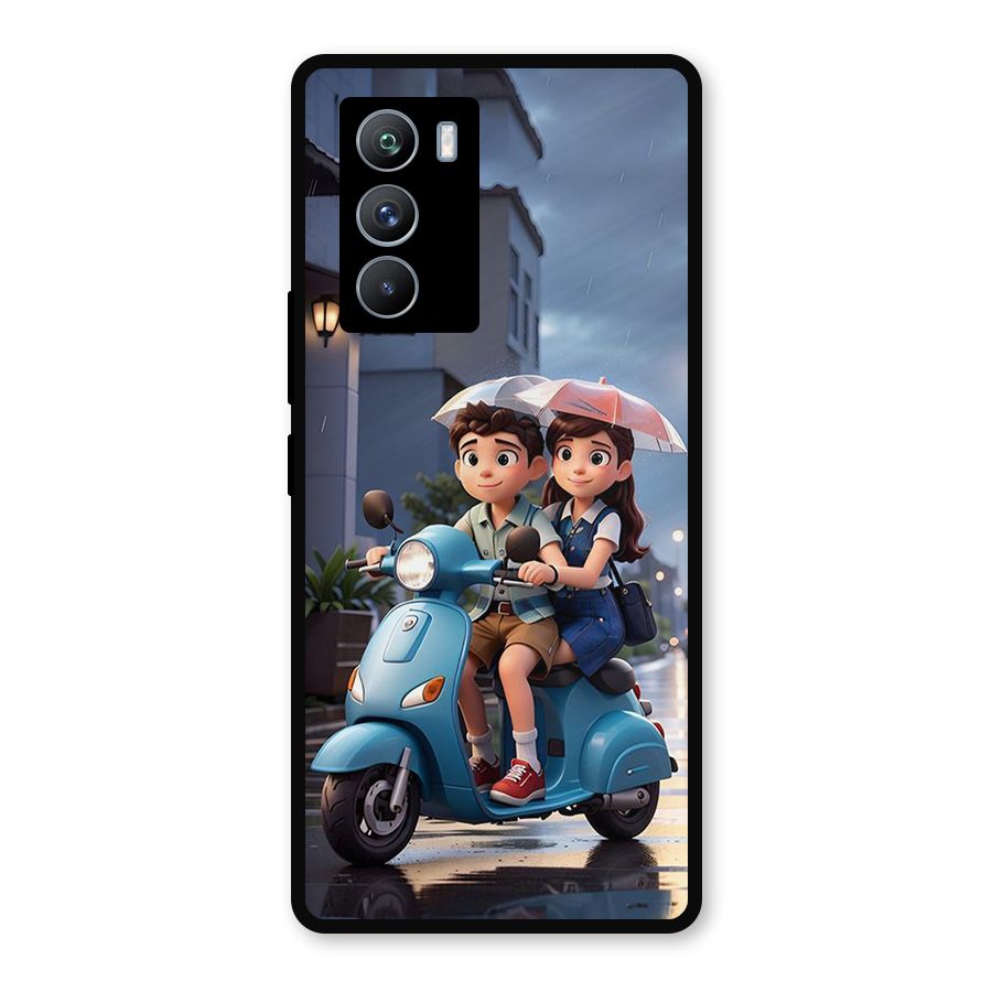 Cute Teen Scooter Metal Back Case for iQOO 9 SE