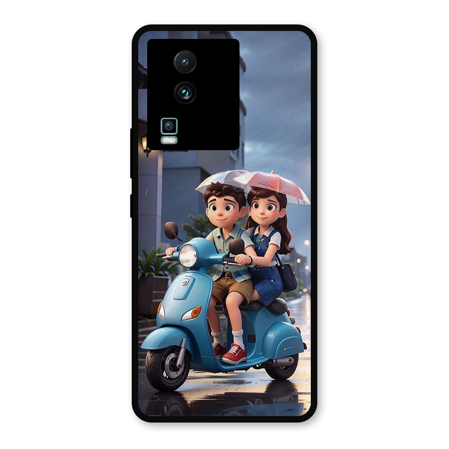 Cute Teen Scooter Metal Back Case for iQOO Neo 7