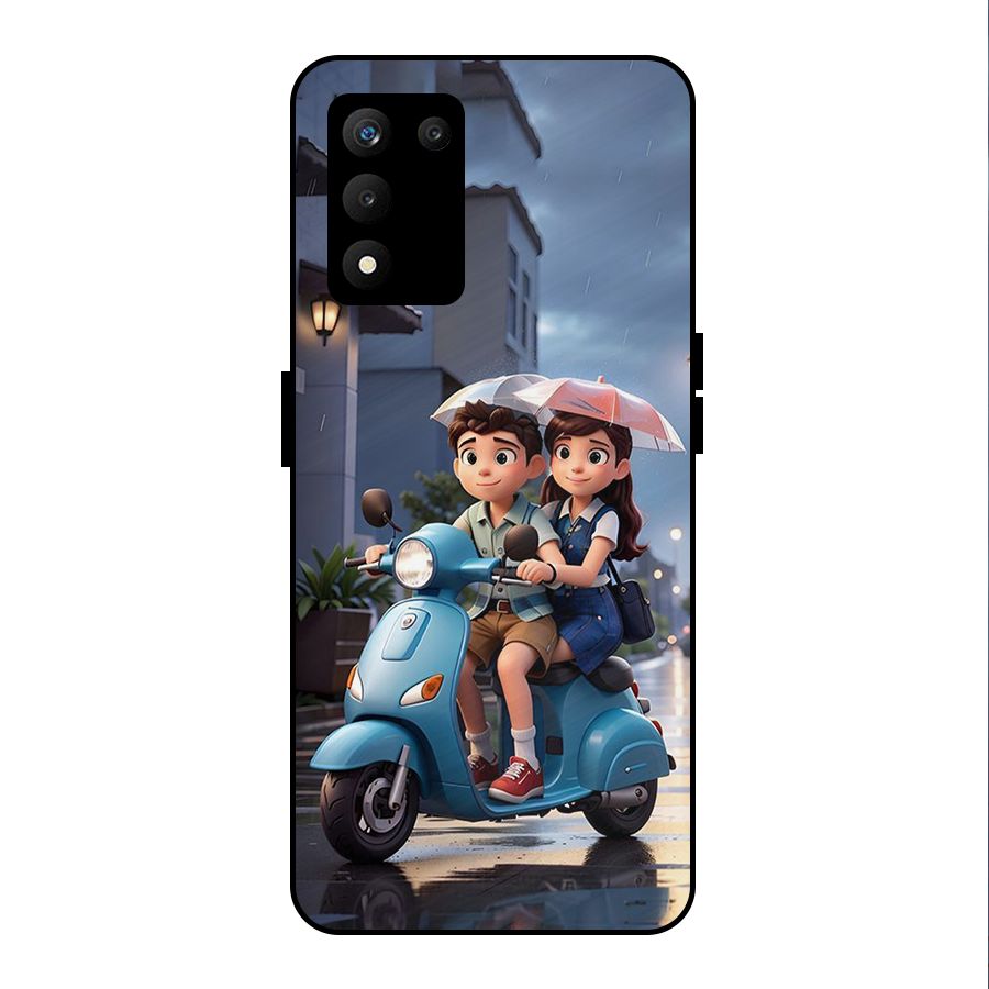 Cute Teen Scooter Metal Back Case for realme 9 5G SE