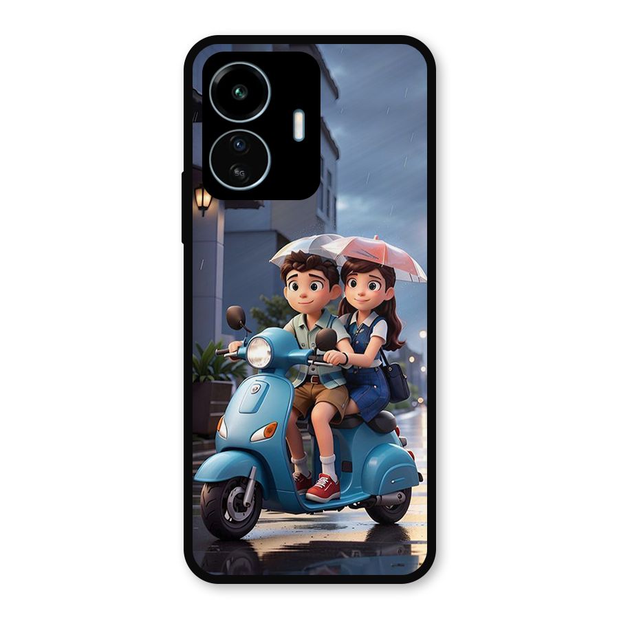 Cute Teen Scooter Metal Back Case for vivo iQOO Z6 Lite 5G