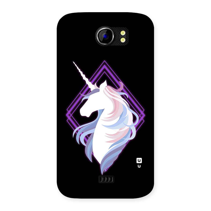 Cute Unicorn Illustration Back Case for Micromax Canvas 2 A110