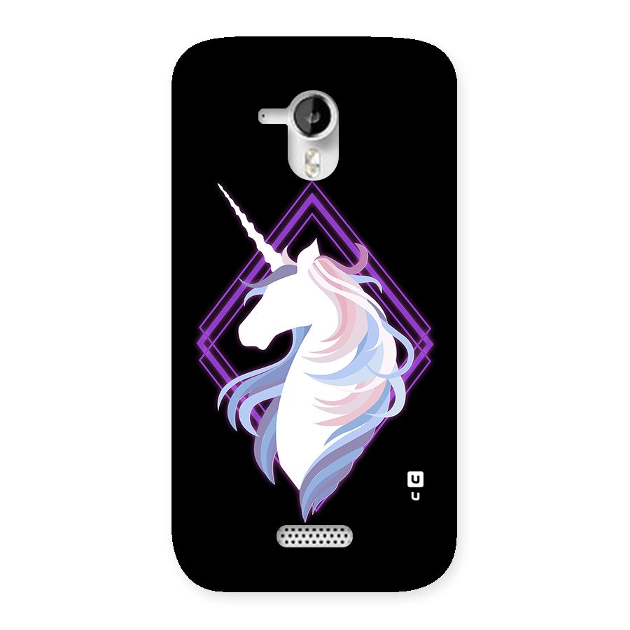 Cute Unicorn Illustration Back Case for Micromax Canvas HD A116