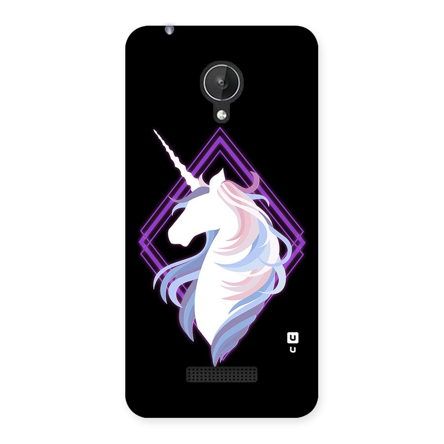 Cute Unicorn Illustration Back Case for Micromax Canvas Spark Q380