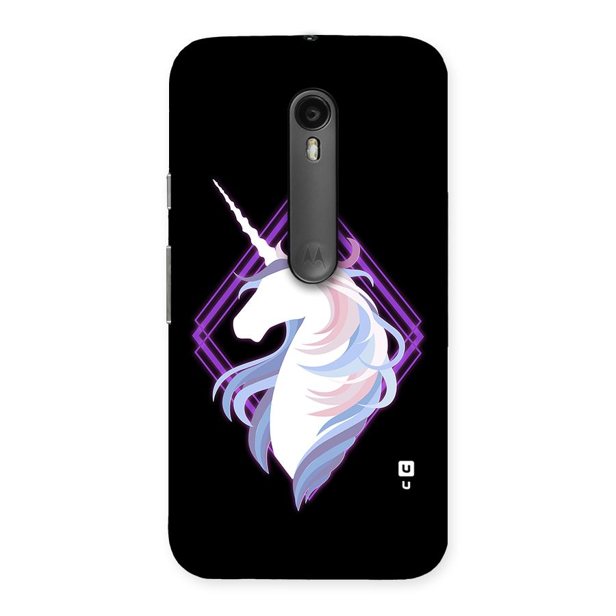 Cute Unicorn Illustration Back Case for Moto G Turbo