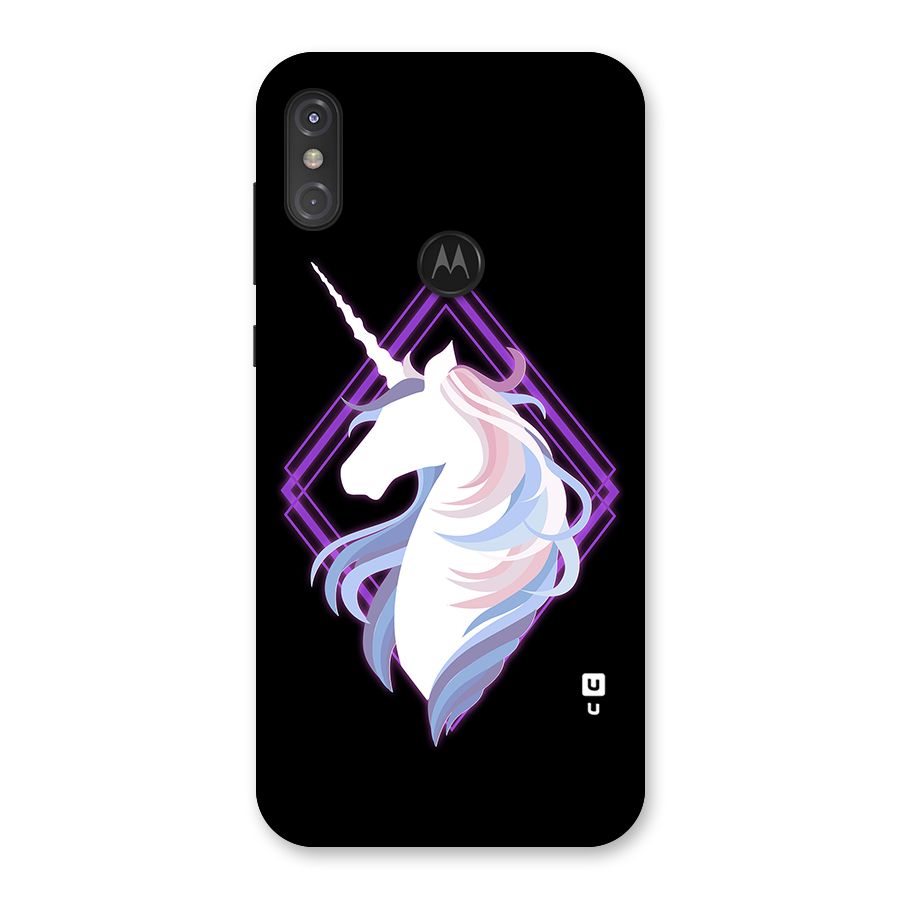 Cute Unicorn Illustration Back Case for Motorola One Power