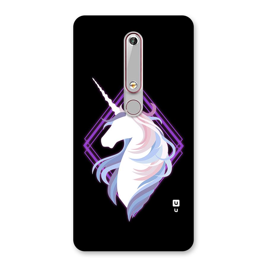 Cute Unicorn Illustration Back Case for Nokia 6.1