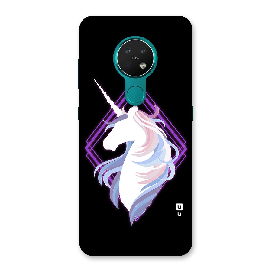 Cute Unicorn Illustration Back Case for Nokia 7.2