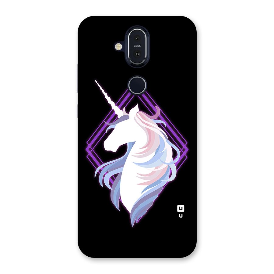 Cute Unicorn Illustration Back Case for Nokia 8.1